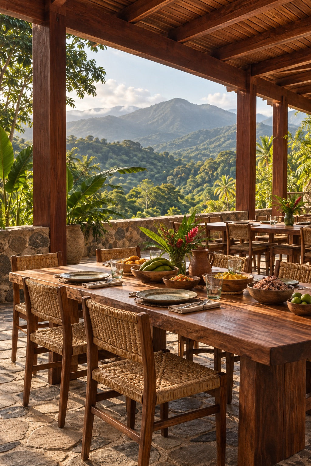 Visualización conceptual de un restaurante de madera