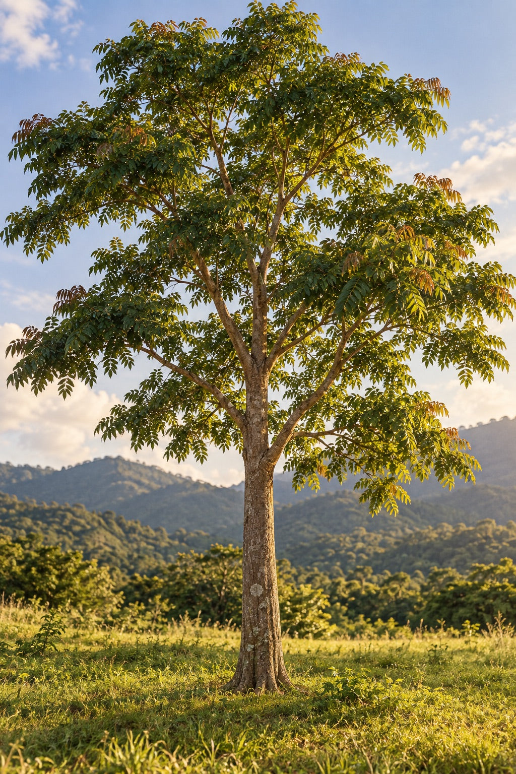 Visualización conceptual de una caoba criolla